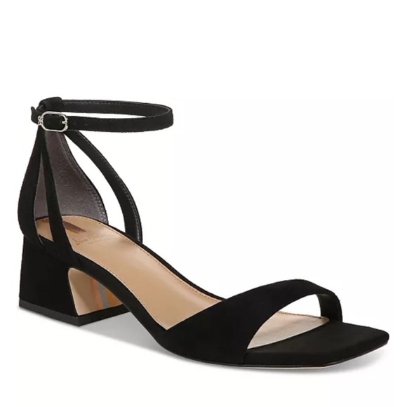 NEW Sam Edelman Wilson Ankle Strap Block Heel Sandals Black Suede SZ 7 - Picture 12 of 12